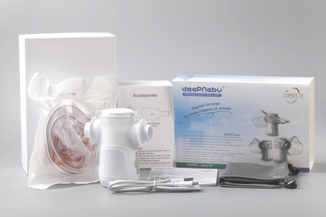 Taşınabilir Solunum Nebulizatörü Ekipmanları Astım İçin Evde Nebulizatörde Öksürük 3.3μM