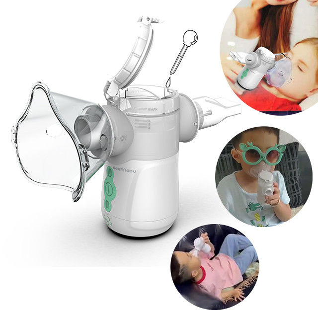Yeni Pil Tıbbi Sessiz Mini Serbest Nefes Maski Öksürük Copd Nebulizer Makinesi Yetişkin Çocuk Sağlık Bakımı Inhaler Mesh Nebulize