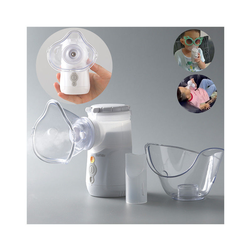 Çocuklar Öksürük Soğuk Taşınabilir Ev Nebulizatörü 0.35mL/Dk DC USB Çıkarılabilir Pil
