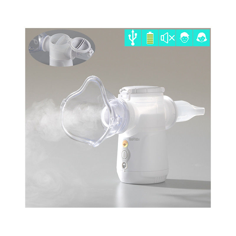 Evde Bakım Tıbbi Astım İnhaler Nebulizatör USB Pil 3μm 40dB Çocuklar İçin Yetişkin