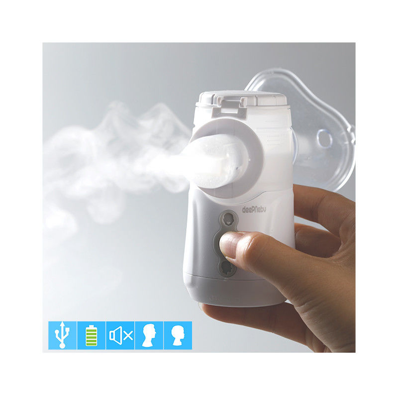 Yetişkin Çocuklar Evde Kullanışlı Nebulizatör Makinesi Öksürüyor ≥0.265ml/Dk Pil DC USB ile