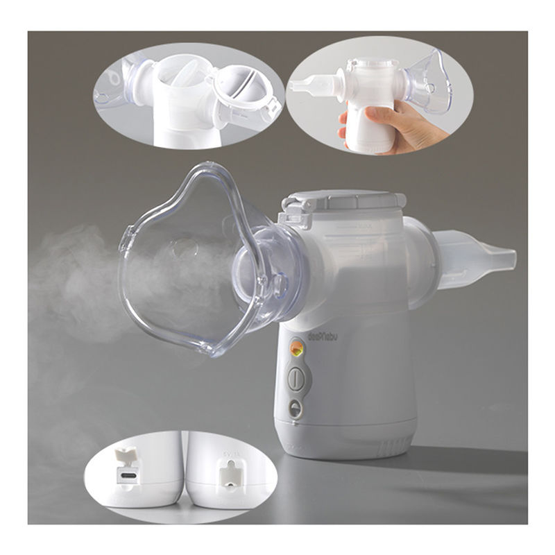 Çocuklar Öksürük Kullanışlı Taşınabilir Nebulizatör İnhaler Makinesi Ev İçin Çift Hazneli 9mL