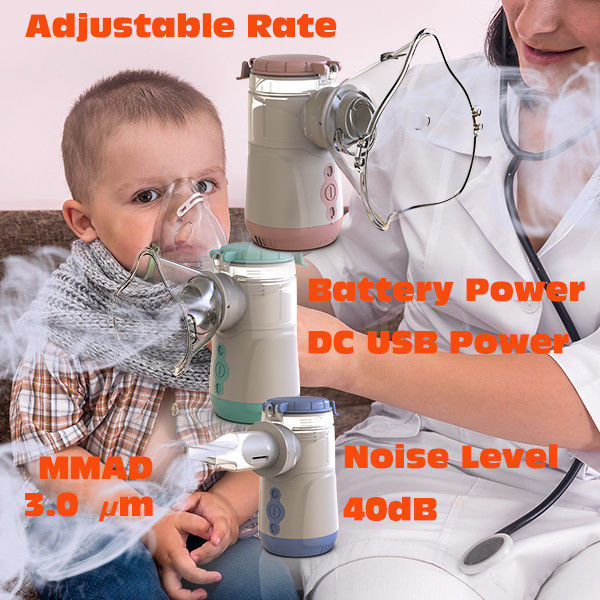C Tipi USB ve alkali piller ile tıbbi mesh çocuklar nebulizer makinesi