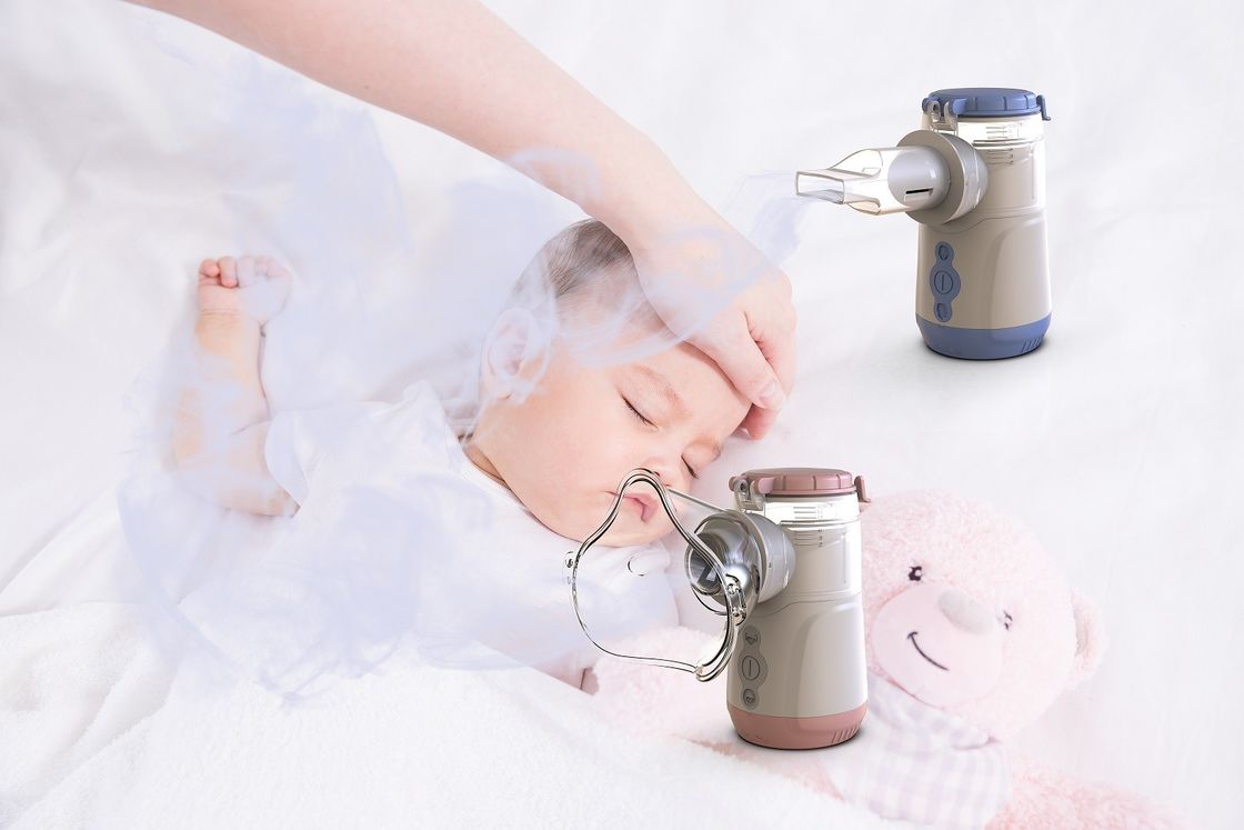 AA Pil veya DC USB Güçlü Çocuklar Yetişkin Mesh Nebulizer Alveoli Bronchioles