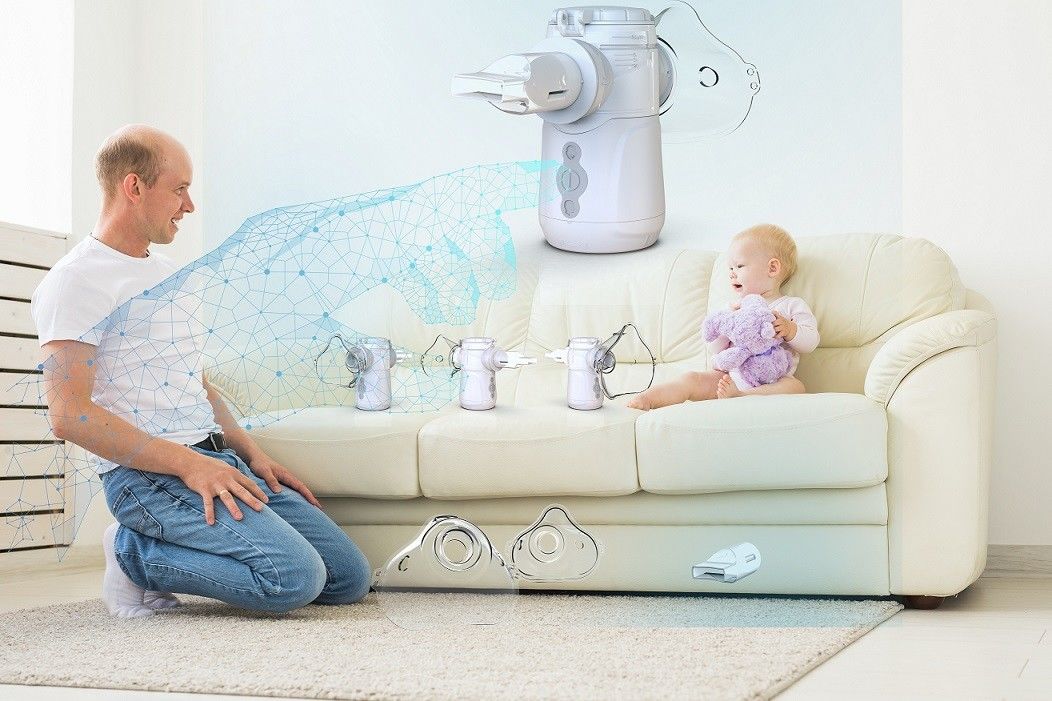 Akciğer Sağlığı İçin 105-110Hz titreşim frekansı ile Taşınabilir Mesh Nebulizer Makinesi