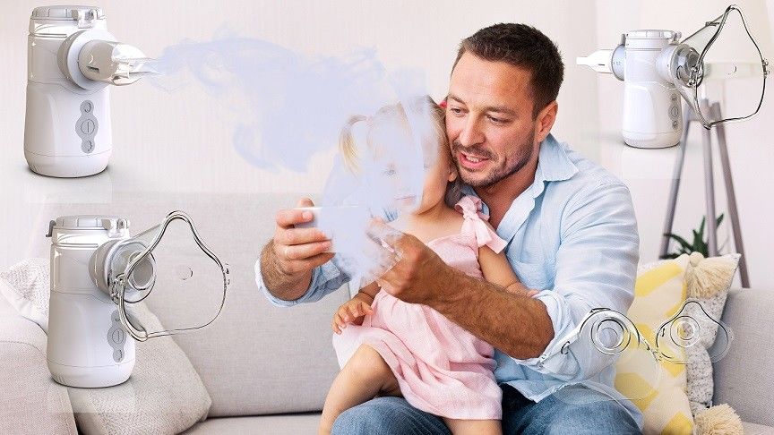 2Hedeflenen Akciğer Teslimi için.0-3.3μm Düzenlenebilir Çocuk ve Yetişkin Ağı Nebulizer