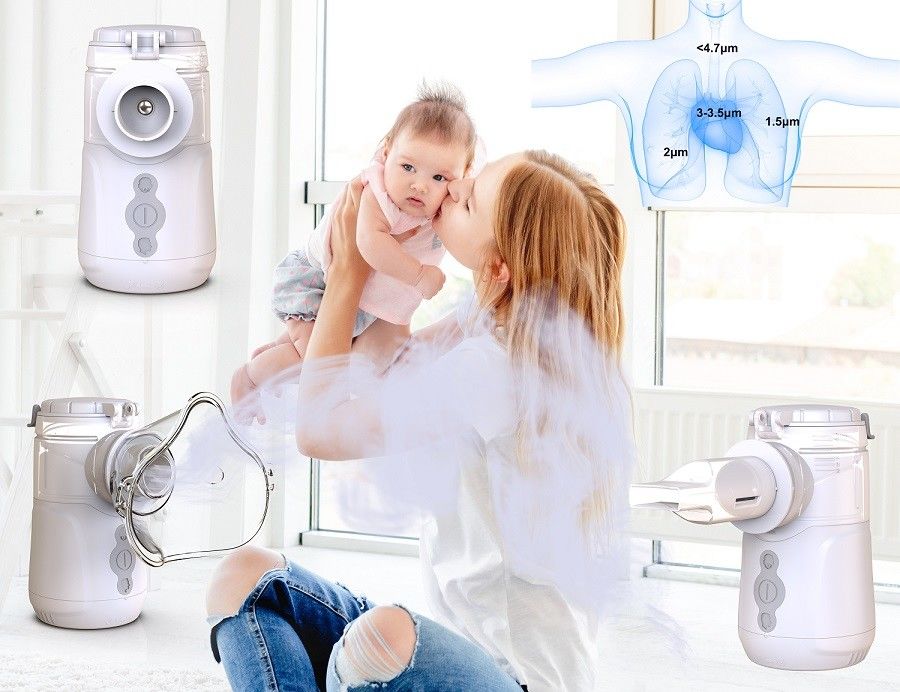 Çocuklar ve Yetişkinler için 2 Modlu Mesh Nebulizer Makinesi Kompresörden Üstündür