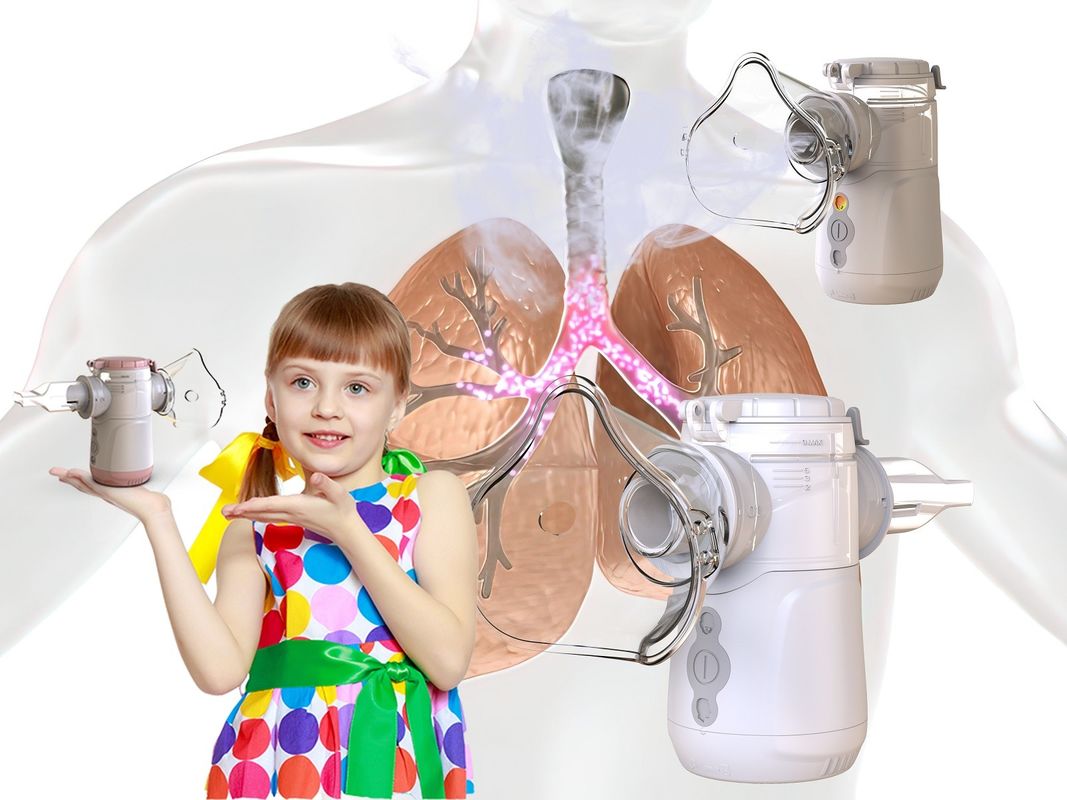Vibrating Mesh Inhaler Büyük Hız yoğun sis engelleme yok Otomatik kapatma / düşük pil göstergesi