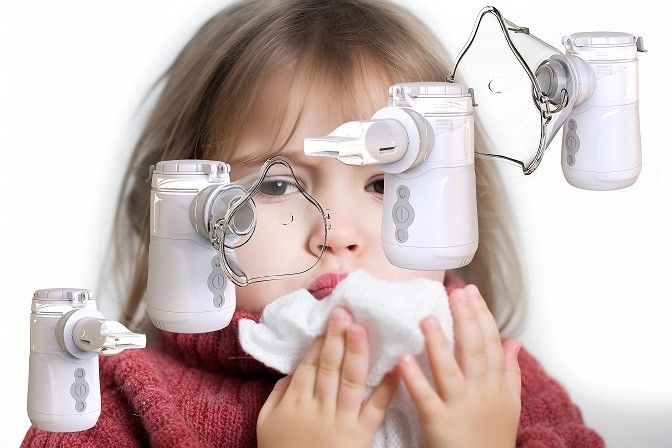 Vibrating Mesh Inhaler Büyük Hız yoğun sis engelleme yok Otomatik kapatma / düşük pil göstergesi