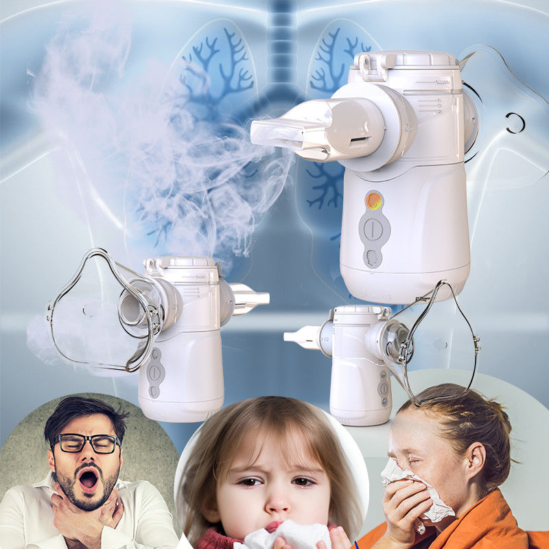 Vibrating Mesh Inhaler DC veya USB Power Tıbbi Çocuklar ve Yetişkinler 1-3μm