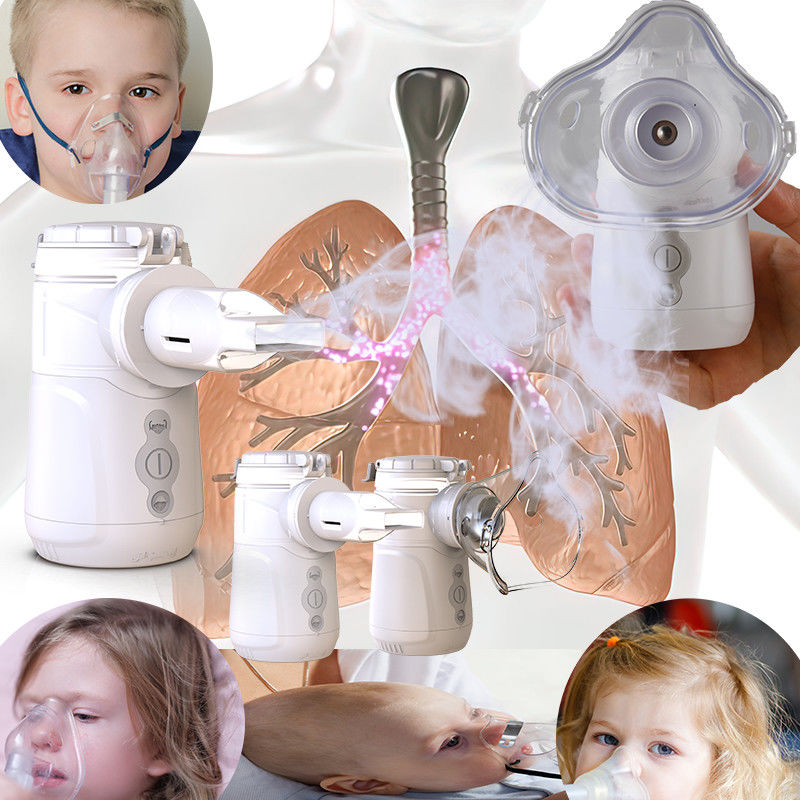 Vibrating Mesh Inhaler DC veya USB Power Tıbbi Çocuklar ve Yetişkinler 1-3μm